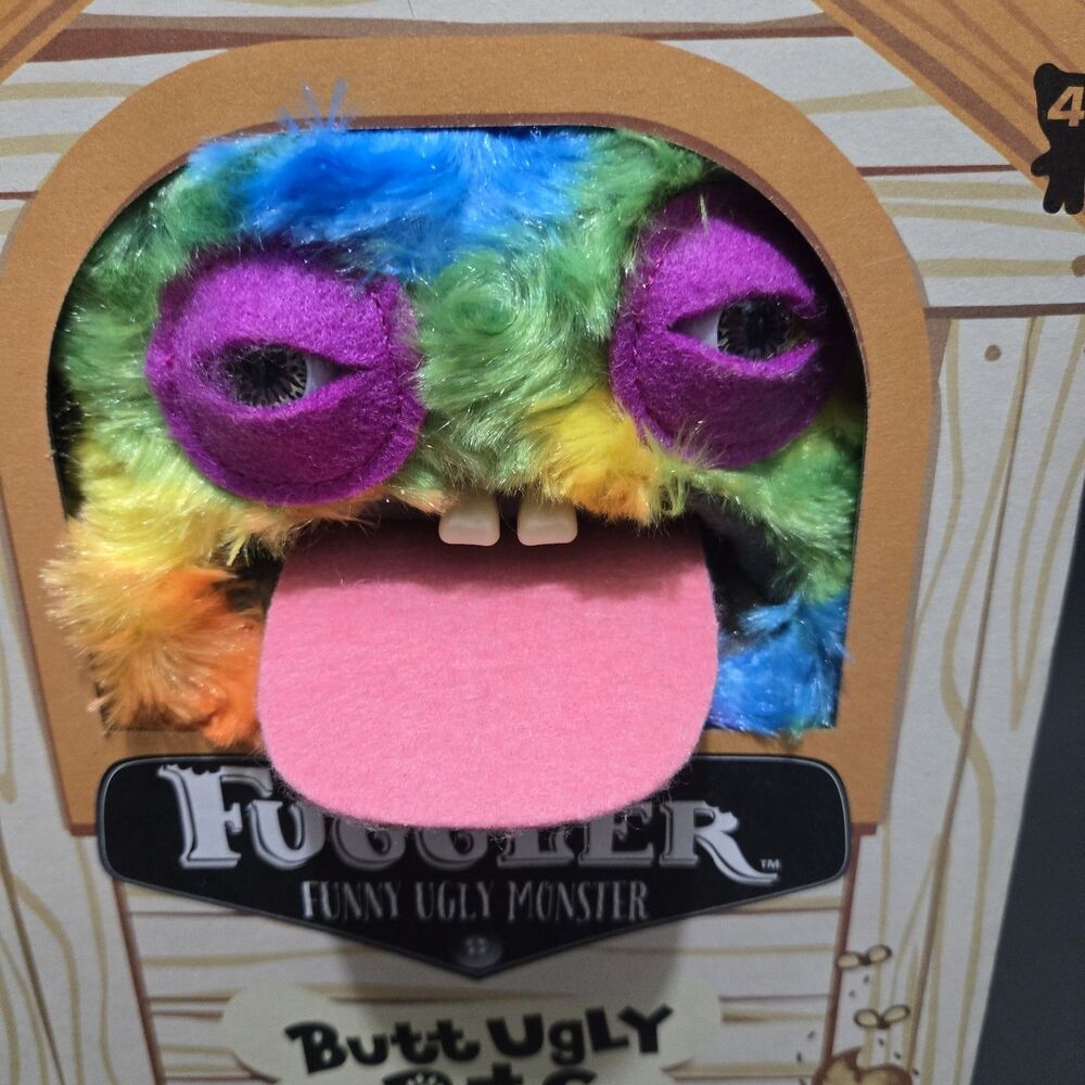 Fuggler Butt Ugly Pets Oogah Boogah Guinea Rainbow Monster  Plushie NIB Sealed